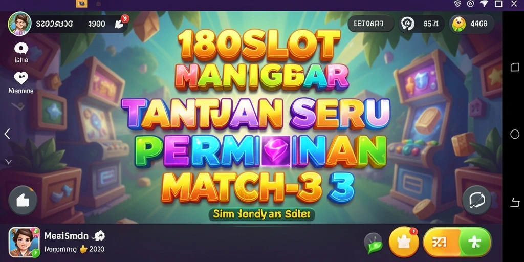Tampilan gameplay seru dan penuh warna dari 180SLOT di Match-3.