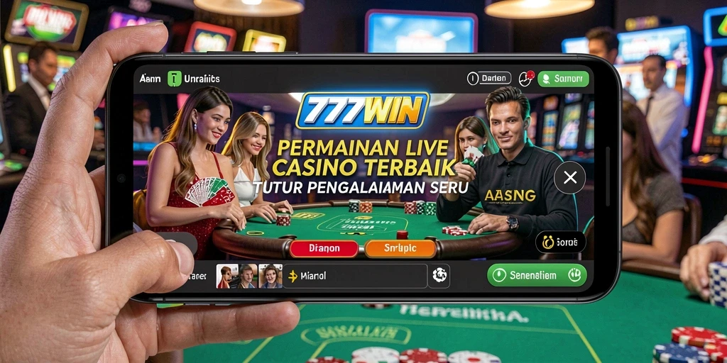 Screenshot gameplay Live Casino 777WIN yang menggembirakan.