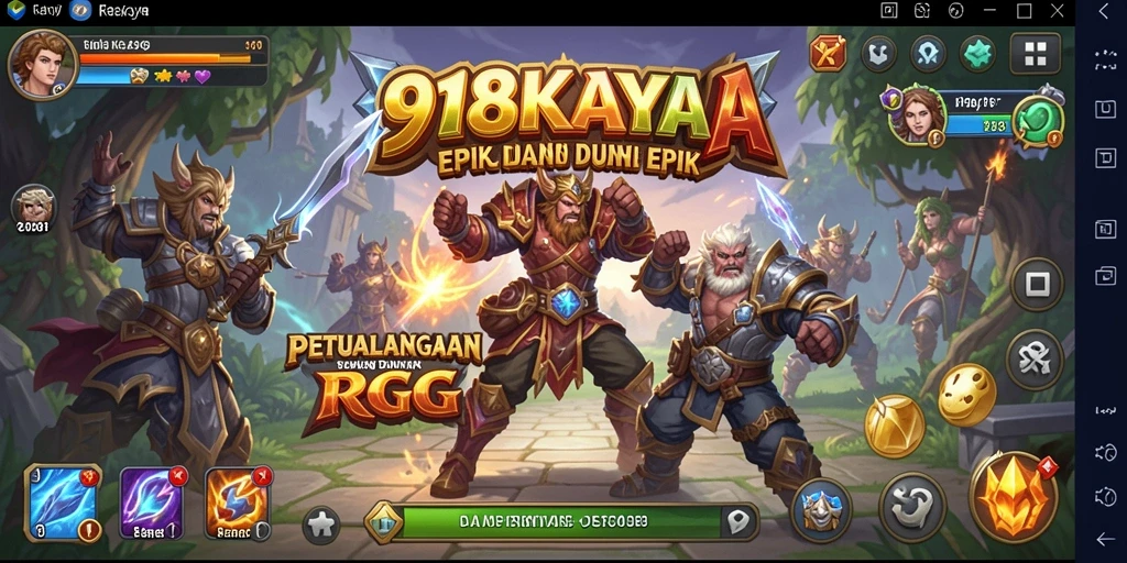 Screenshot gameplay RPG yang menampilkan petualangan epik dan karakter menarik.