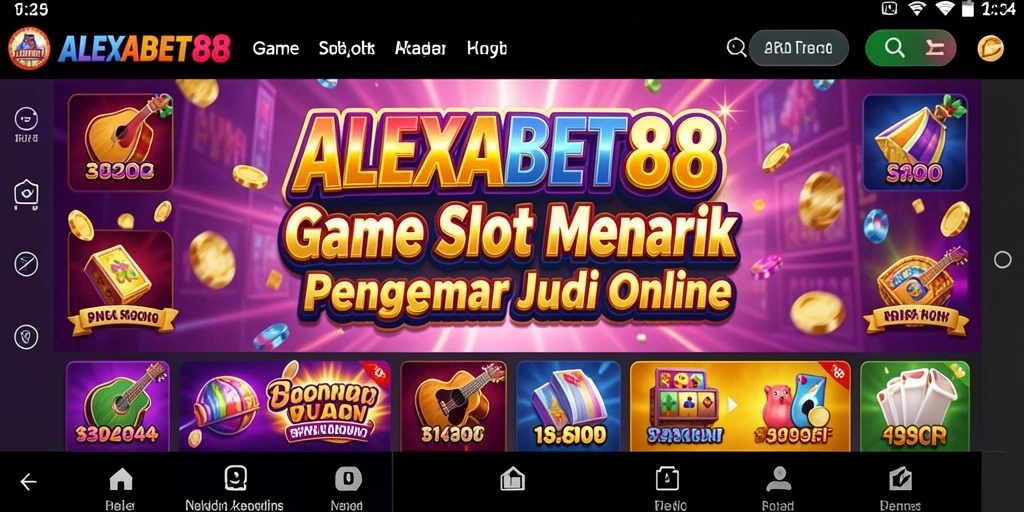 Tampilan screenshot ALEXABET88 menampilkan gulungan Slot dengan grafik yang menarik.