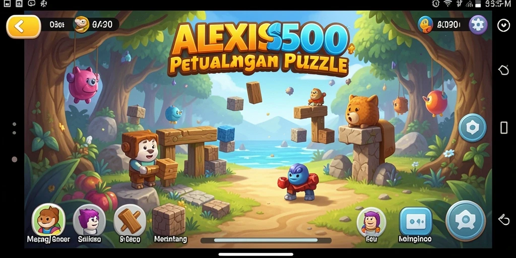 Tampilan gameplay menakjubkan dari ALEXIS500 yang penuh tantangan puzzle.