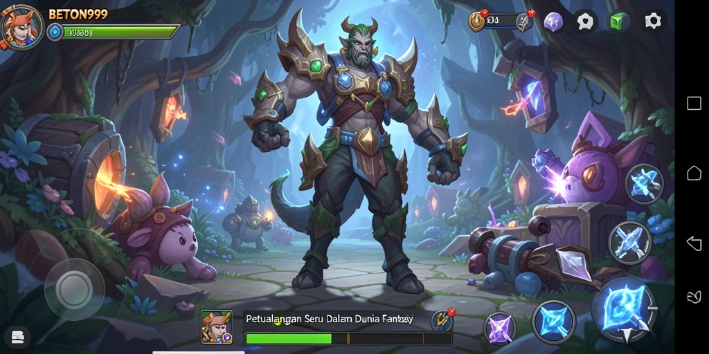 Screenshot gameplay BETON999 menunjukkan aksi petualangan yang seru.