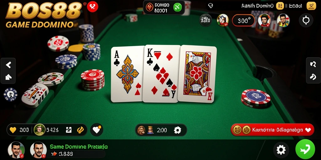 Tampilkan gameplay seru dari permainan Domino pada BOS88.