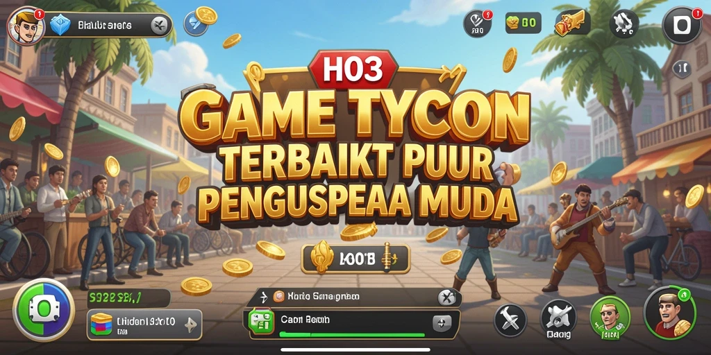 Screenshot utama H03 menampilkan gameplay Tycoon yang seru.