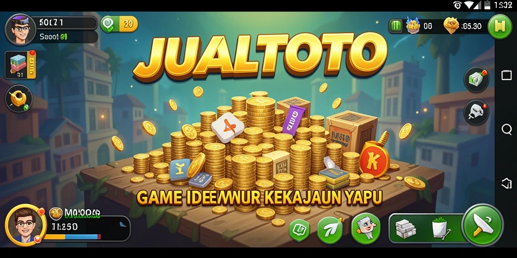 Tampilan gameplay JUALTOTO dengan berbagai fitur Idle yang menarik.