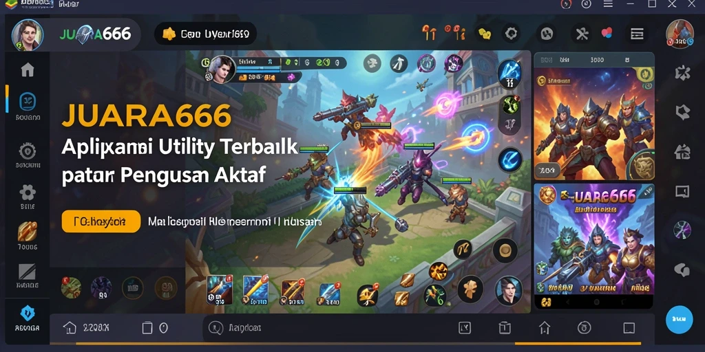 Tampilan utama JUARA666 dengan fitur-fitur canggih yang memudahkan pengguna.