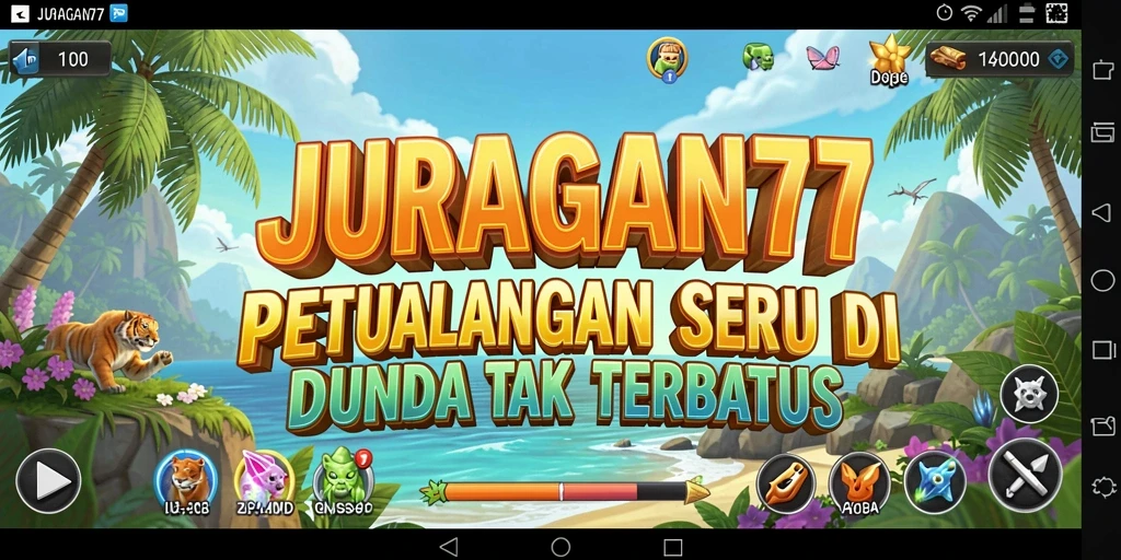 Tampilan gameplay petualangan yang menantang di JURAGAN77.