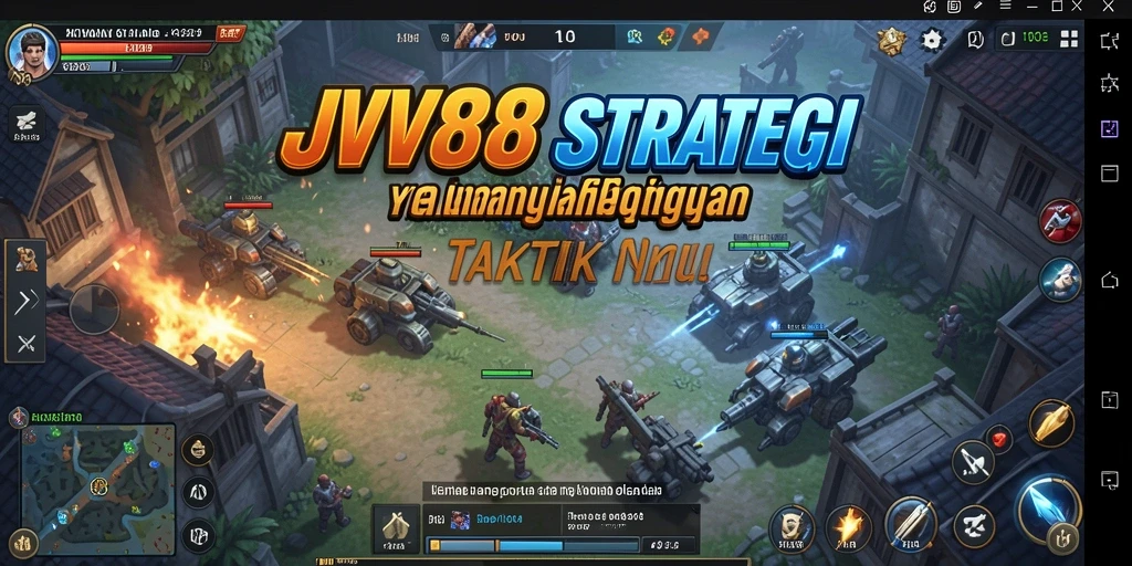 Tangkapan layar menampilkan pertempuran strategis di JV88.