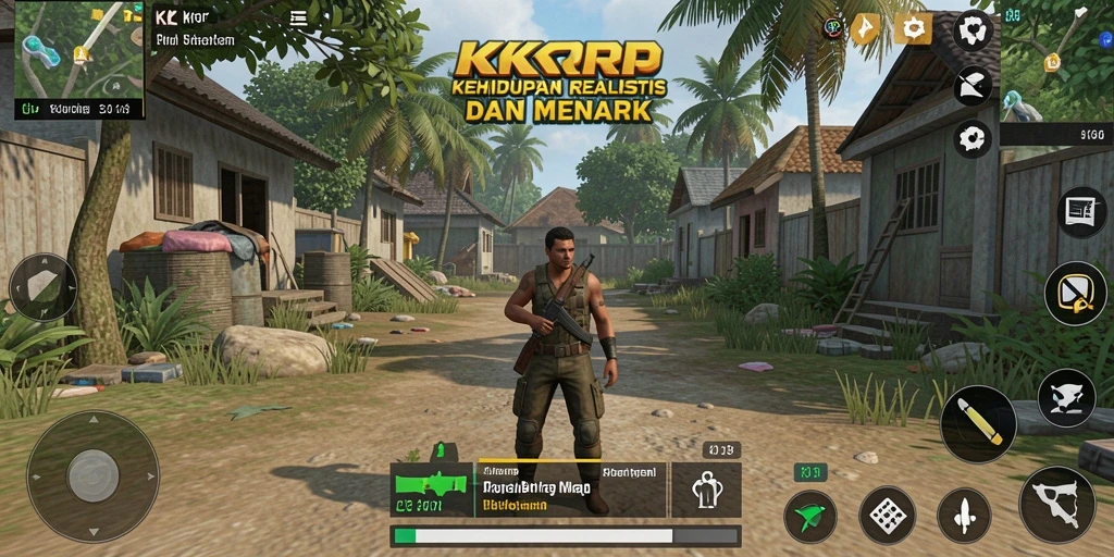 Screenshot KKRP menampilkan gameplay simulasi kehidupan yang realistis dan menarik.