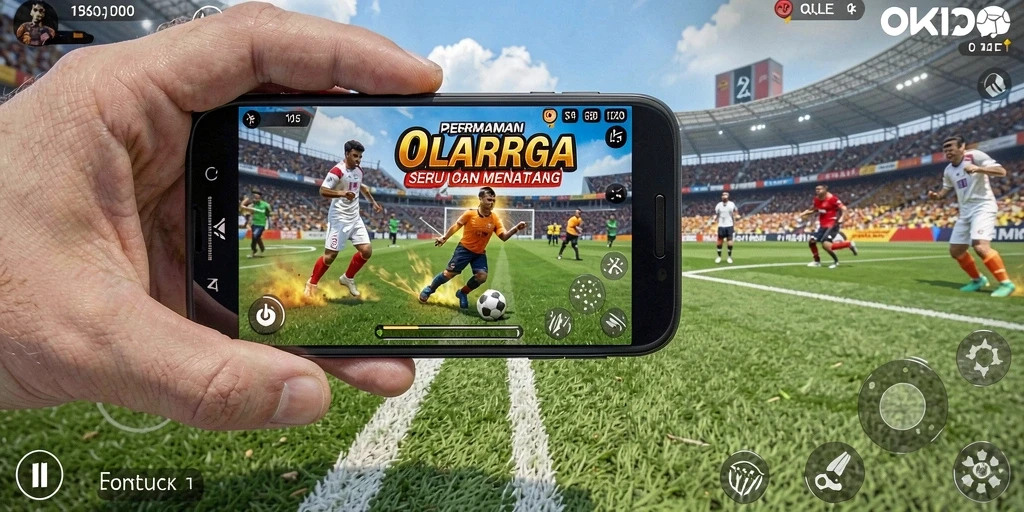 Tampilan gameplay seru di OLX128 dengan aksi olahraga yang mendebarkan.