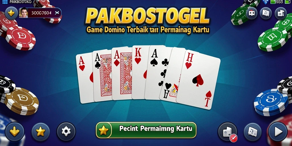 Screenshot gameplay PAKBOSTOGEL yang menampilkan keseruan bermain Domino.