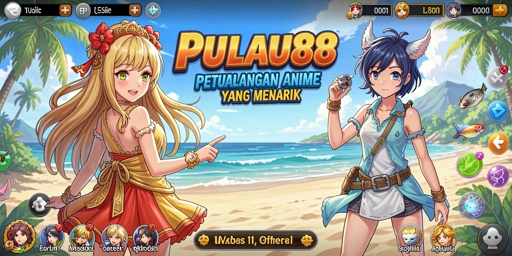 Tampilan gameplay PULAU88 dengan karakter Anime yang dinamis.