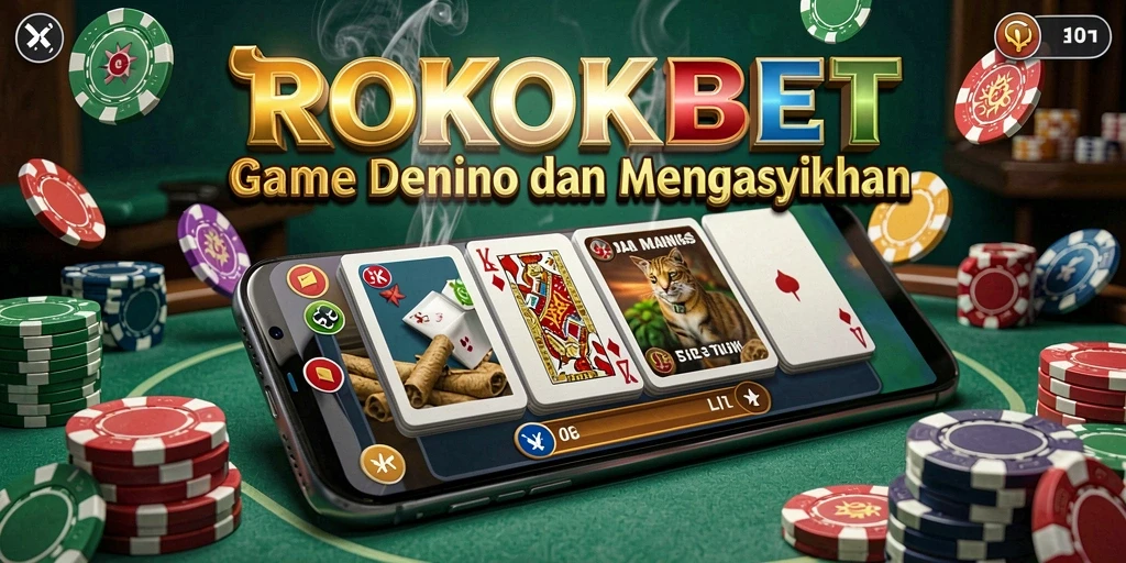 Tampilan gameplay ROKOKBET menampilkan keseruan bermain Domino.