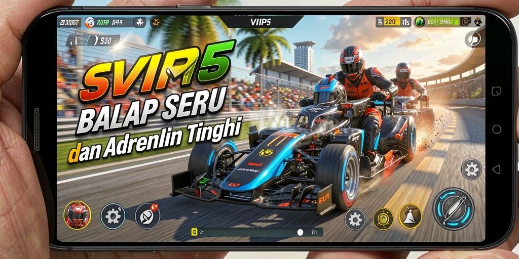 Tampilan seru dari gameplay balap SVIP5 yang mendebarkan.
