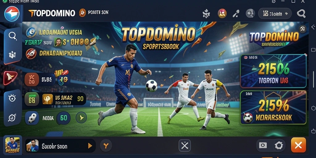 Tampilan permainan <strong>TOPDOMINO</strong> dengan berbagai pilihan taruhan olahraga.